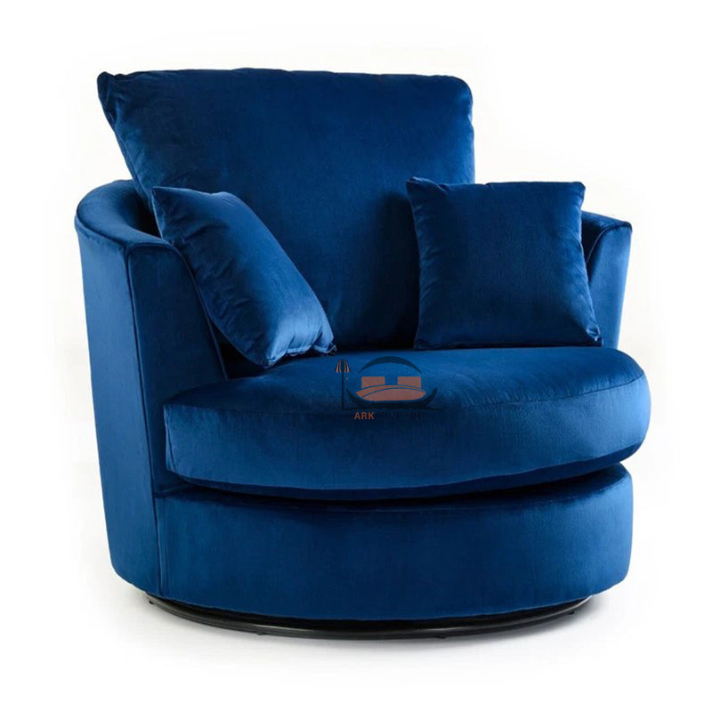 Hermes Luxury Upholstered Arm Chair in Plush Velvet Fabric