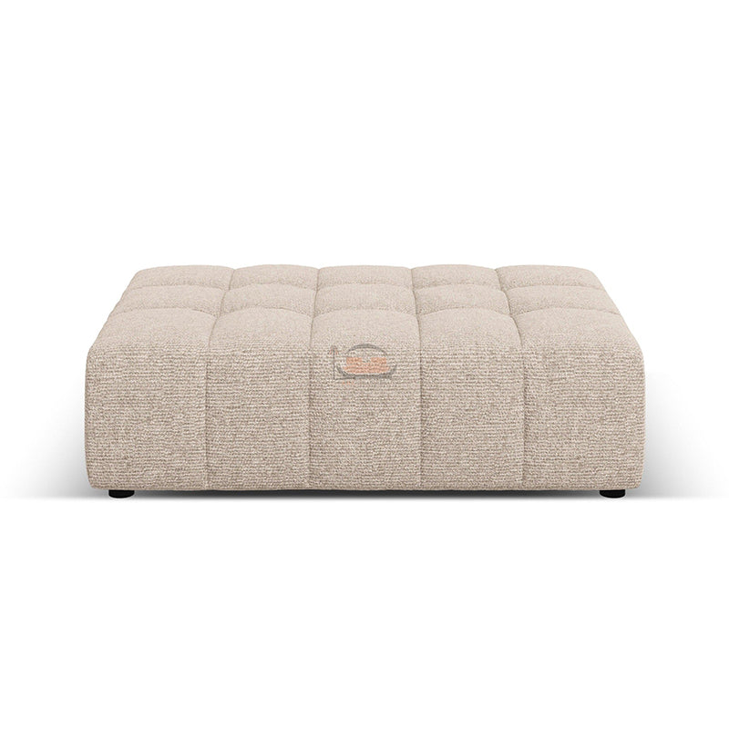 Vero Chesterfield Footstool in Plush Velvet Fabric
