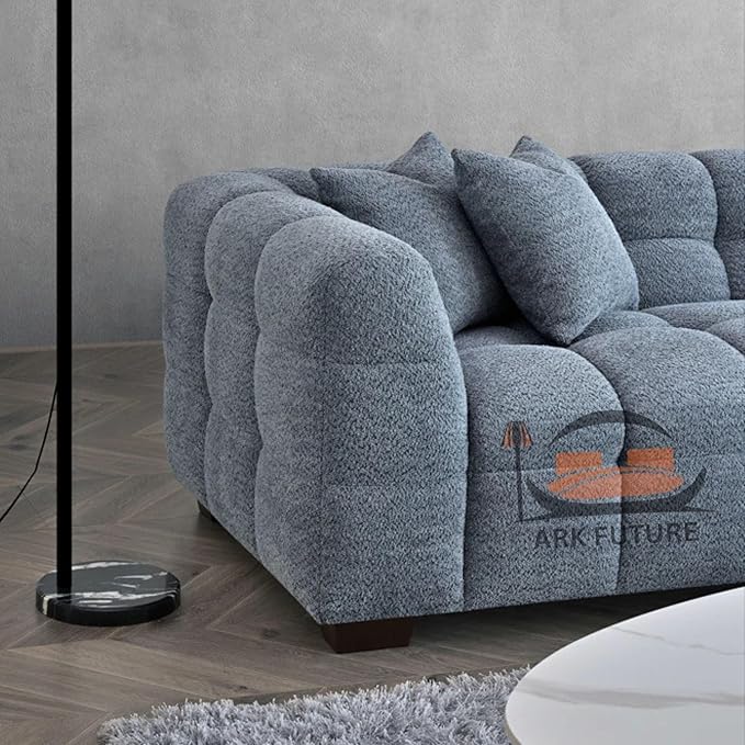 Tribeca Corner Sofa in Luxurious Boucle Fabric with Plush Comfort for Living Room