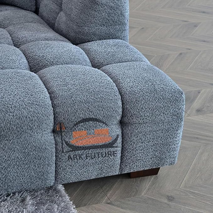 Tribeca Corner Sofa in Luxurious Boucle Fabric with Plush Comfort for Living Room