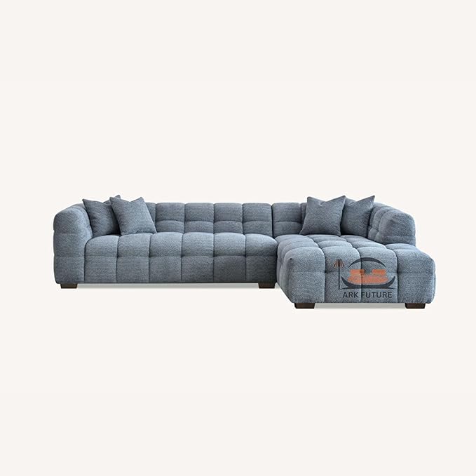 Tribeca Corner Sofa in Luxurious Boucle Fabric with Plush Comfort for Living Room