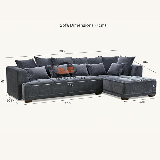 Gramercy Corner Sectional Sofa in Steel Velvet - Modern Comfort for Living Rooms