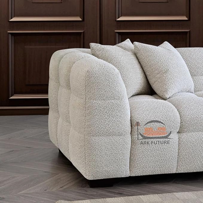 Tribeca Corner Sofa in Luxurious Boucle Fabric with Plush Comfort for Living Room