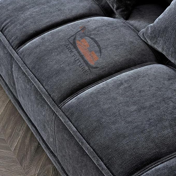 Gramercy Corner Sectional Sofa in Steel Velvet - Modern Comfort for Living Rooms