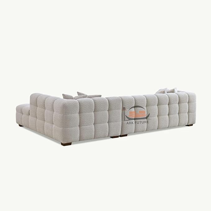 Tribeca Corner Sofa in Luxurious Boucle Fabric with Plush Comfort for Living Room