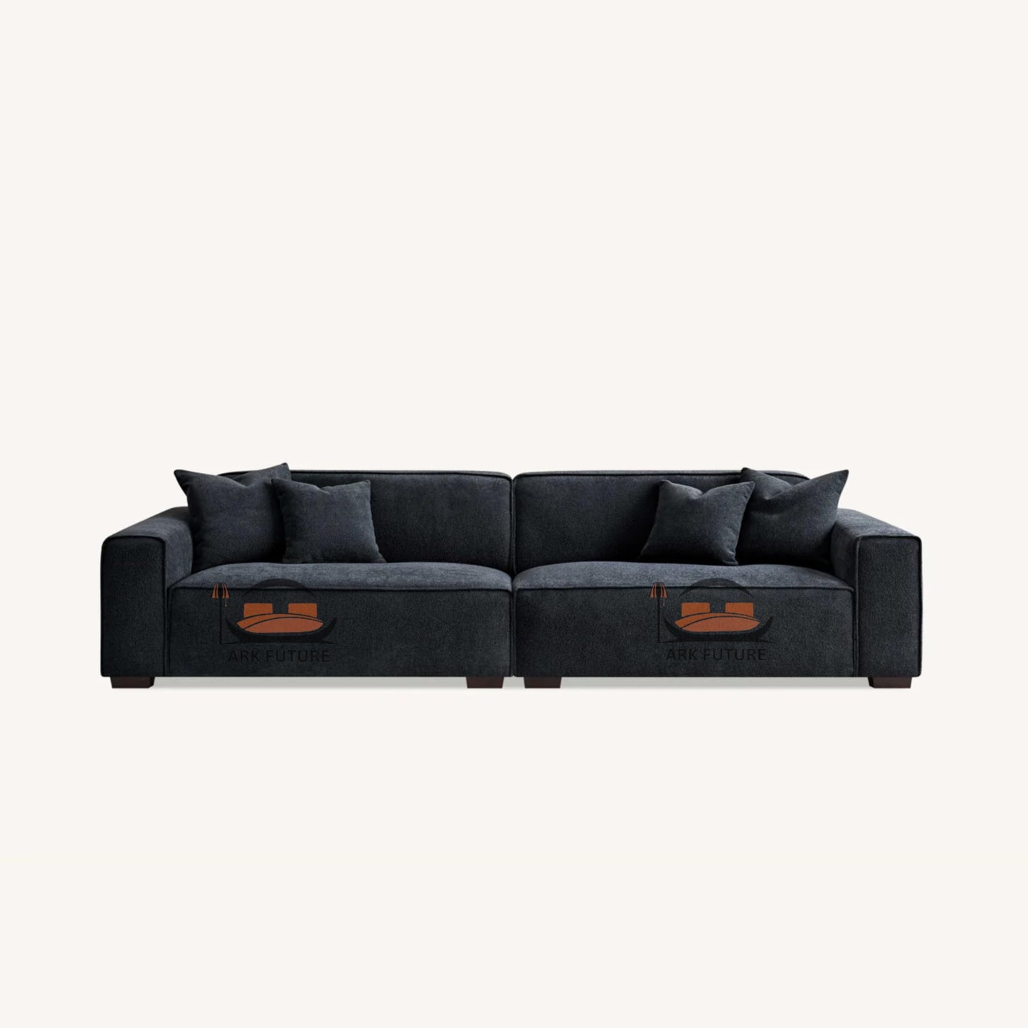 Dakota 4-Seater Sofa with Chaise, Modern Boucle Upholstery (Midnight)