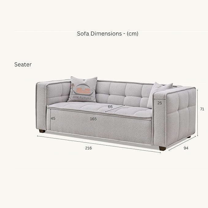 Murray Sofa Range - Modern Modular 4+3 Seater in Putty Boucle