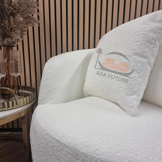 Cuddle Accent Chair Faux Shearling Lounge Chair with Plush Pillows (chair)