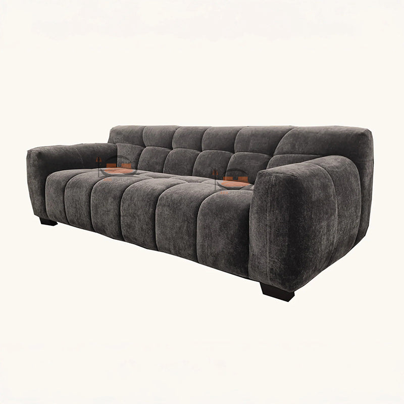 Aluxo Harlem Sofa Set in Chocolate Velvet