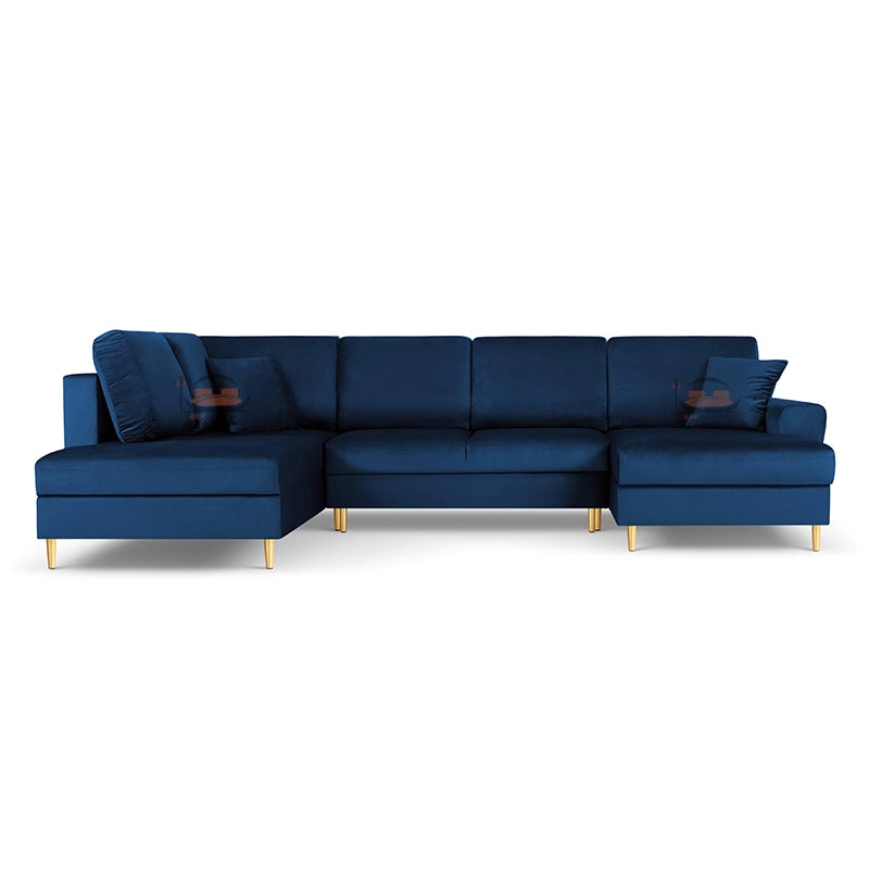 Treddy U Shape Right and Left Corner U Shape Sofa in Plush Velvet