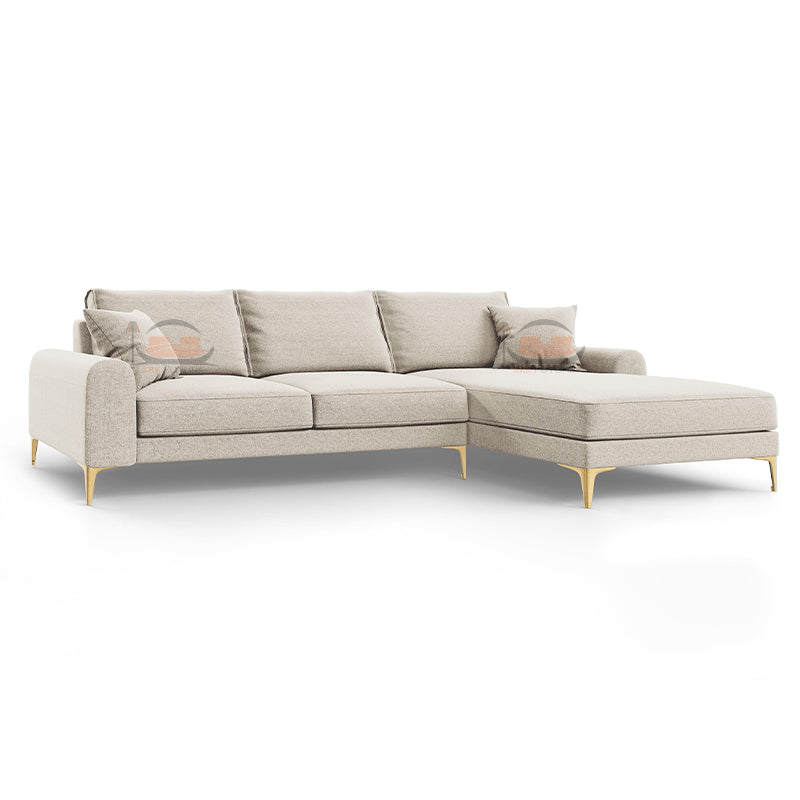Alure L Shape Sofa in Plush Velvet in Right and Left Corner Options