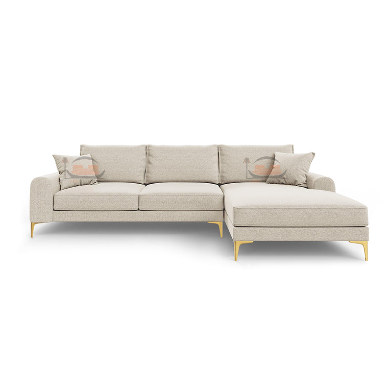 Alure L Shape Sofa in Plush Velvet in Right and Left Corner Options