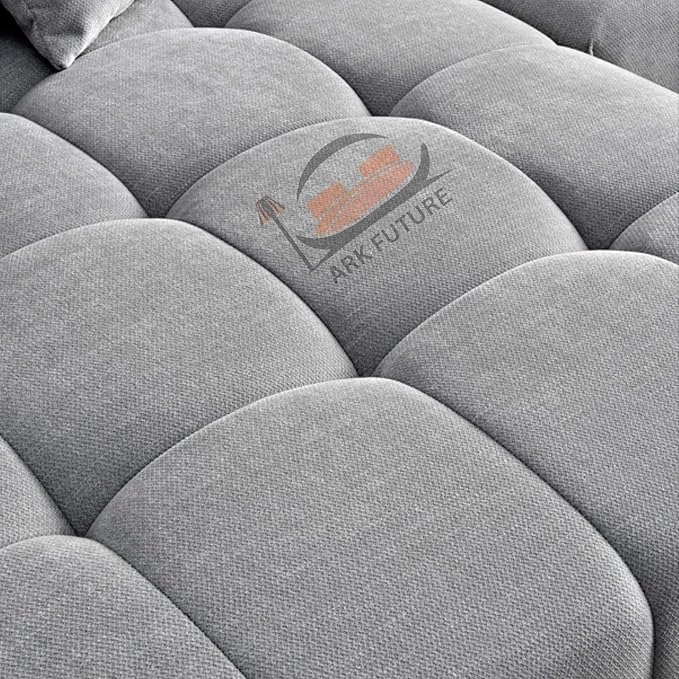 Leonard Left-Hand Corner Sofa in Cloudy Grey Boucle (Left-Hand)