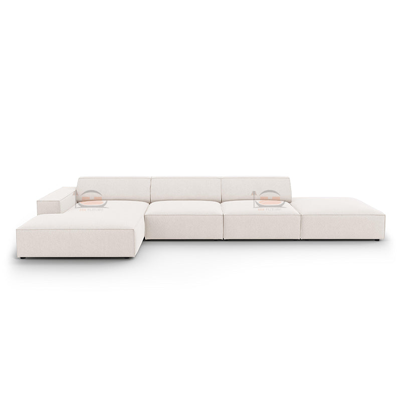 Jodie 5 Seater L Shape Sofa in Left and Right Side Corner in Plush Velvet Fabric