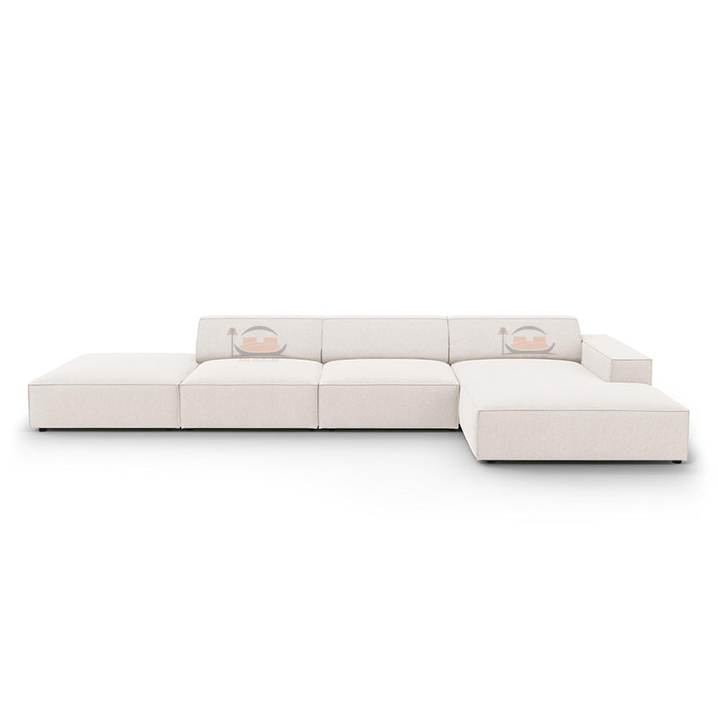 Jodie 5 Seater L Shape Sofa in Left and Right Side Corner in Plush Velvet Fabric