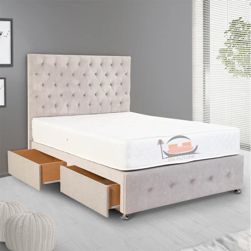 Oliver Divan Bed in Chesterfield Design