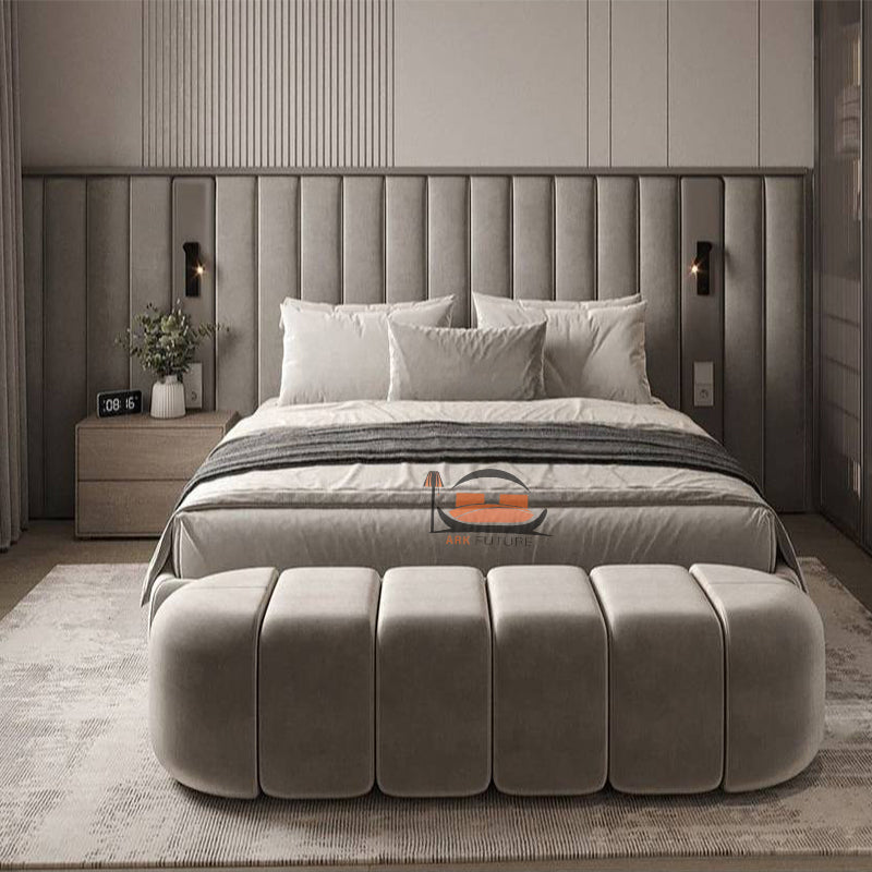 Paris Panel Hotel Style Wide Headboard Bed Frame