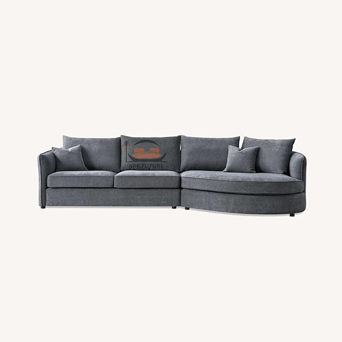Rubin Corner Chaise Sofa in Charcoal Boucle, Modern Design with Chaise. (Charcoal)