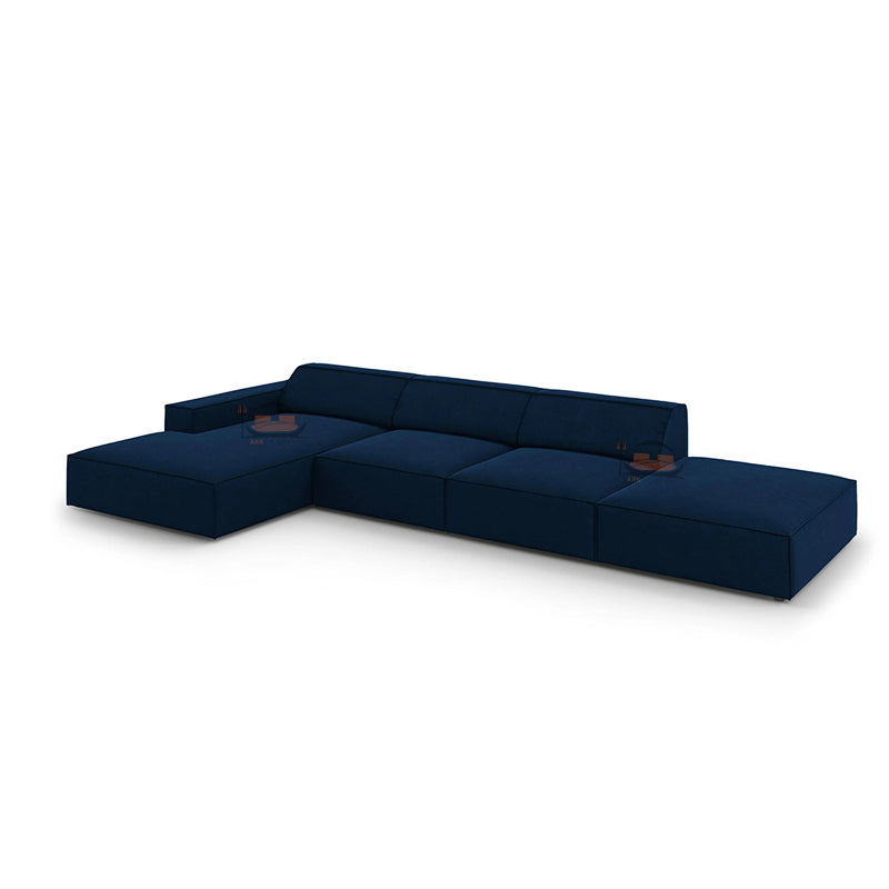 5 Seater Sofa in Left and Right Side Option In Plush Velvet Fabric