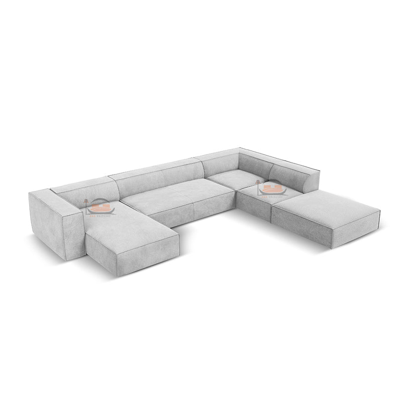 Estella Luxury Corner Sofa in Plush Velvet Fabric