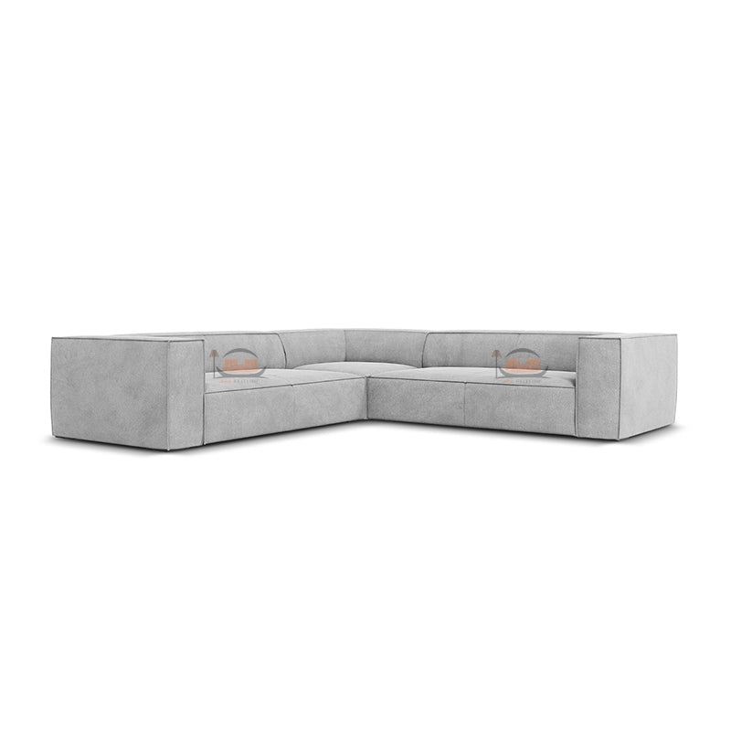 Symetry Luxury Corner Sofa in Plush Velvet Fabric