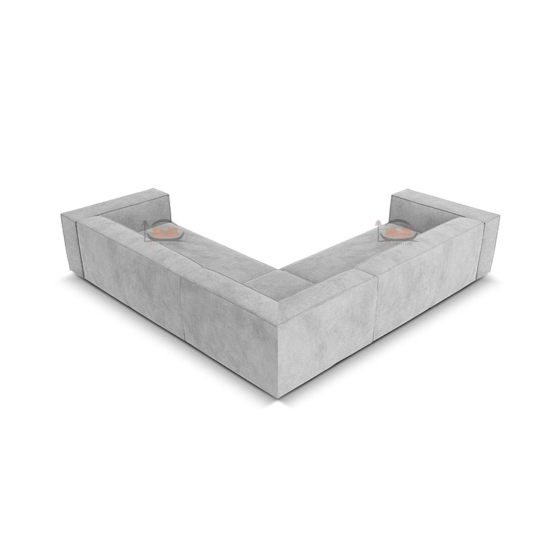 Symetry Luxury Corner Sofa in Plush Velvet Fabric