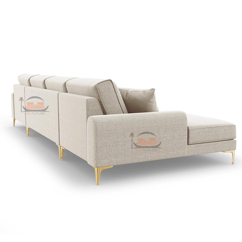 Madrid U Shape Sofa in Plush Velvet Fabric