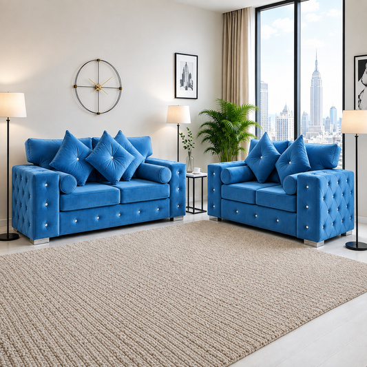 Miami Chesterfield Three Plus Two Sofa With Diamond Buttons