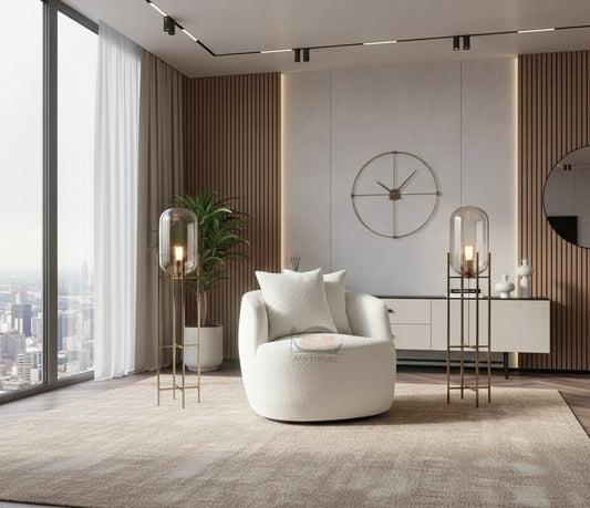 Cuddle Accent Chair Faux Shearling Lounge Chair with Plush Pillows (chair)