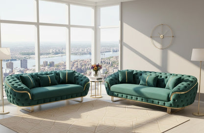 Celeb 3 Plus 2 Seater Ambassador Sofa in Plush Velvet Fabric