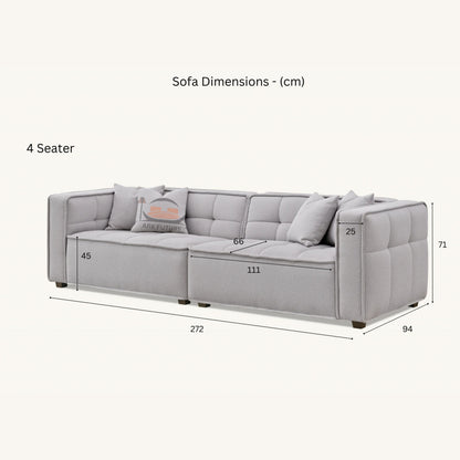 Murray Modular Sofa Set in Putty Boucle with Removable Cushions