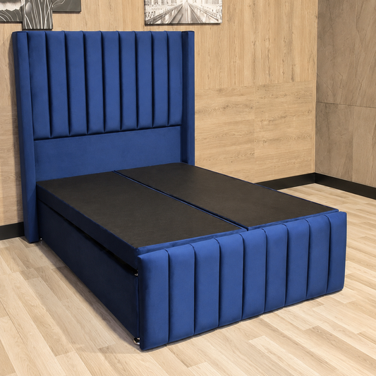 Peter Divan Ottoman Bed Frame in Plush Velvet Fabric