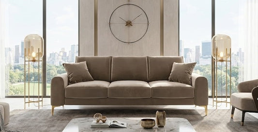 Cory 3 Seater Sofa  in Plush Velvet Fabric