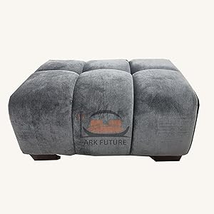 Harlem Sofa Range – Luxurious Steel Velvet Sofa (Stool)