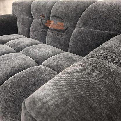 Harlem Sofa Range, Luxurious Steel Velvet Sofa (2 Seater )
