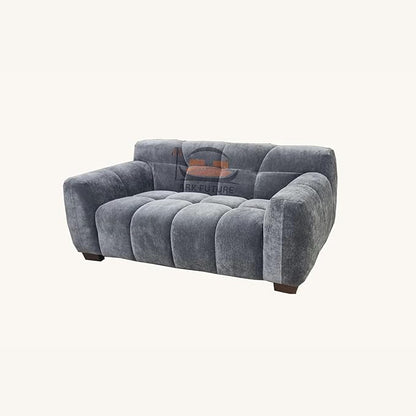 Harlem Sofa Range, Luxurious Steel Velvet Sofa (2 Seater )