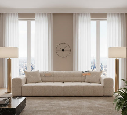 Patric 4 Seater Sofa in Plush Velvet Fabric