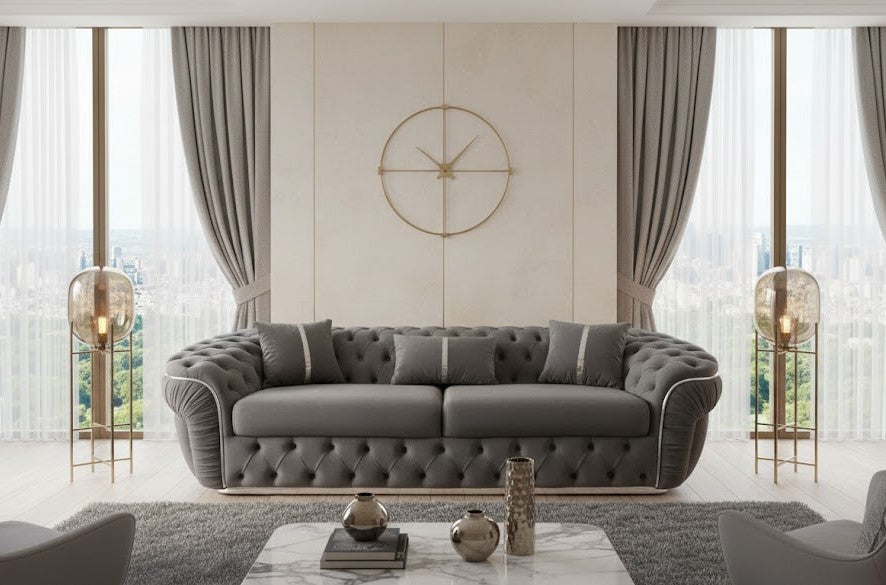Harper 3 Seater Sofa in Plush Velvet Fabric