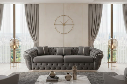 Harper 3 Seater Sofa in Plush Velvet Fabric