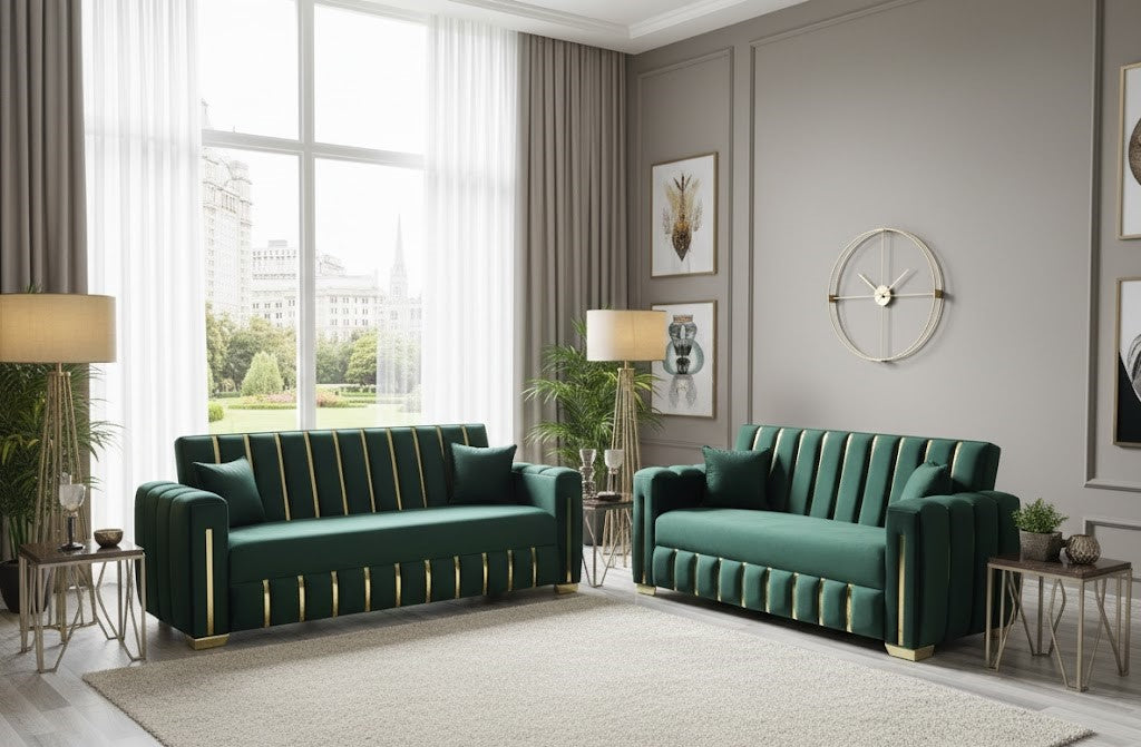 Meghan Modern Lounge 3 And 2 Seater Sofas In Plush Velvet Fabric
