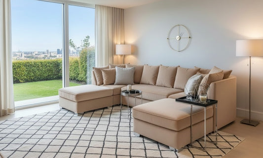 Cloud Sundae U-Shaped Sofa In Plush Velvet Fabric