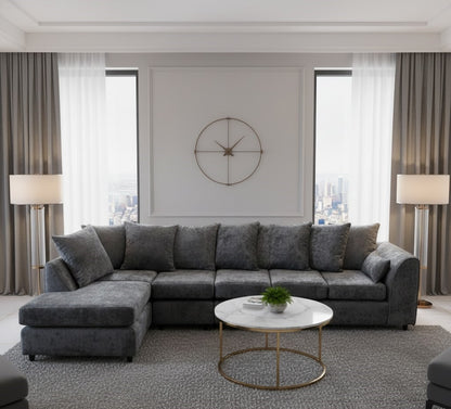 Stone Aura Left-Hand Chaise L-Shaped Sofa