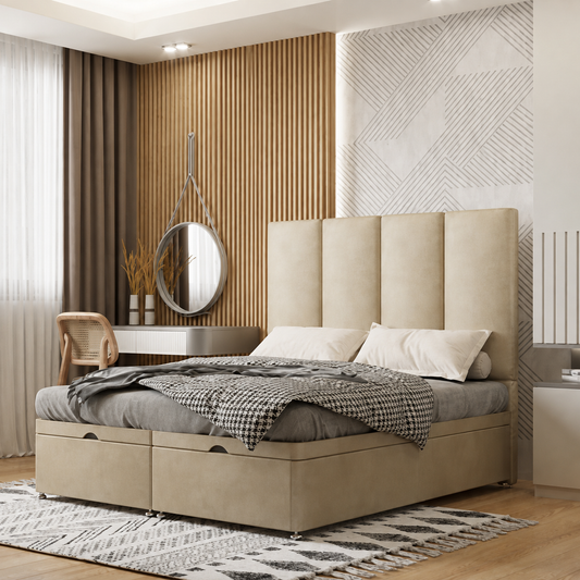 Marlo four panel divna Ottoman Bed Frame