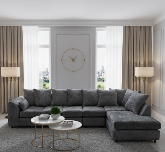 Stone Aura Right-Hand Chaise L-Shaped Sofa