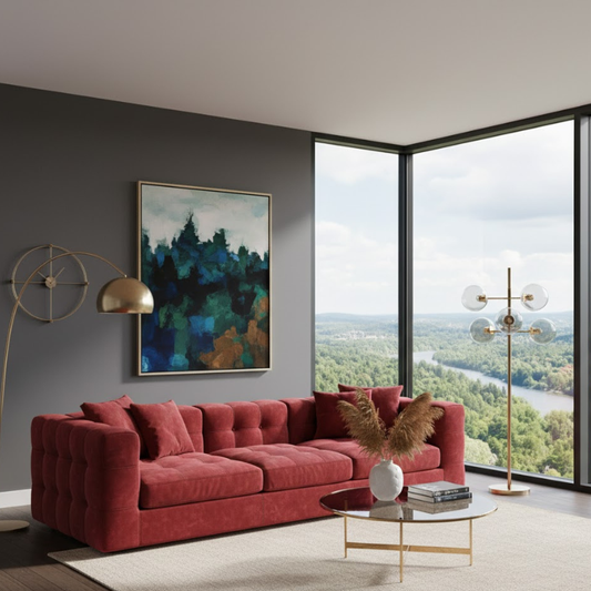 Rosmere Four Seater Luxury Sofa In Plush Velvet Fabric