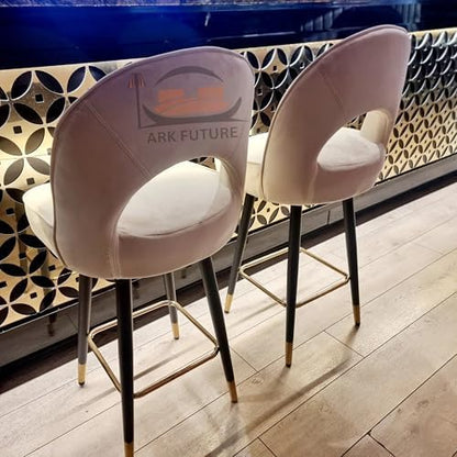 Astra Cream Leather Barstool Swivel Chair - Modern Adjustable Height