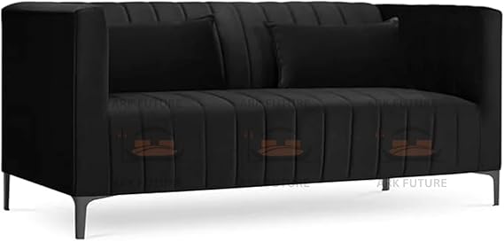 Celery Luxury Plush Crushed Velvet 2 Seater Sofa with Cushions
