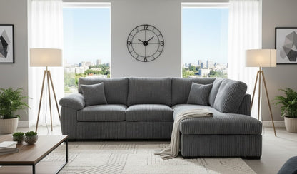 Monty L-Shaped Right-Hand Modern Sofa In Jumbo Fabric