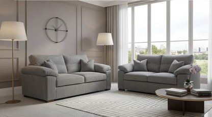Stonehill Calm Modern Lounge 3+2 Setarer Sofas In Jumbo Fabric