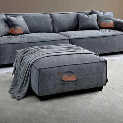Dakota 4-Seater Sofa with Chaise, Modern Boucle Upholstery (Charcoal)